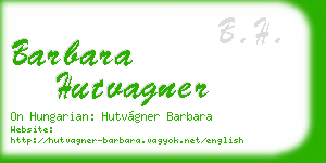 barbara hutvagner business card