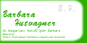 barbara hutvagner business card